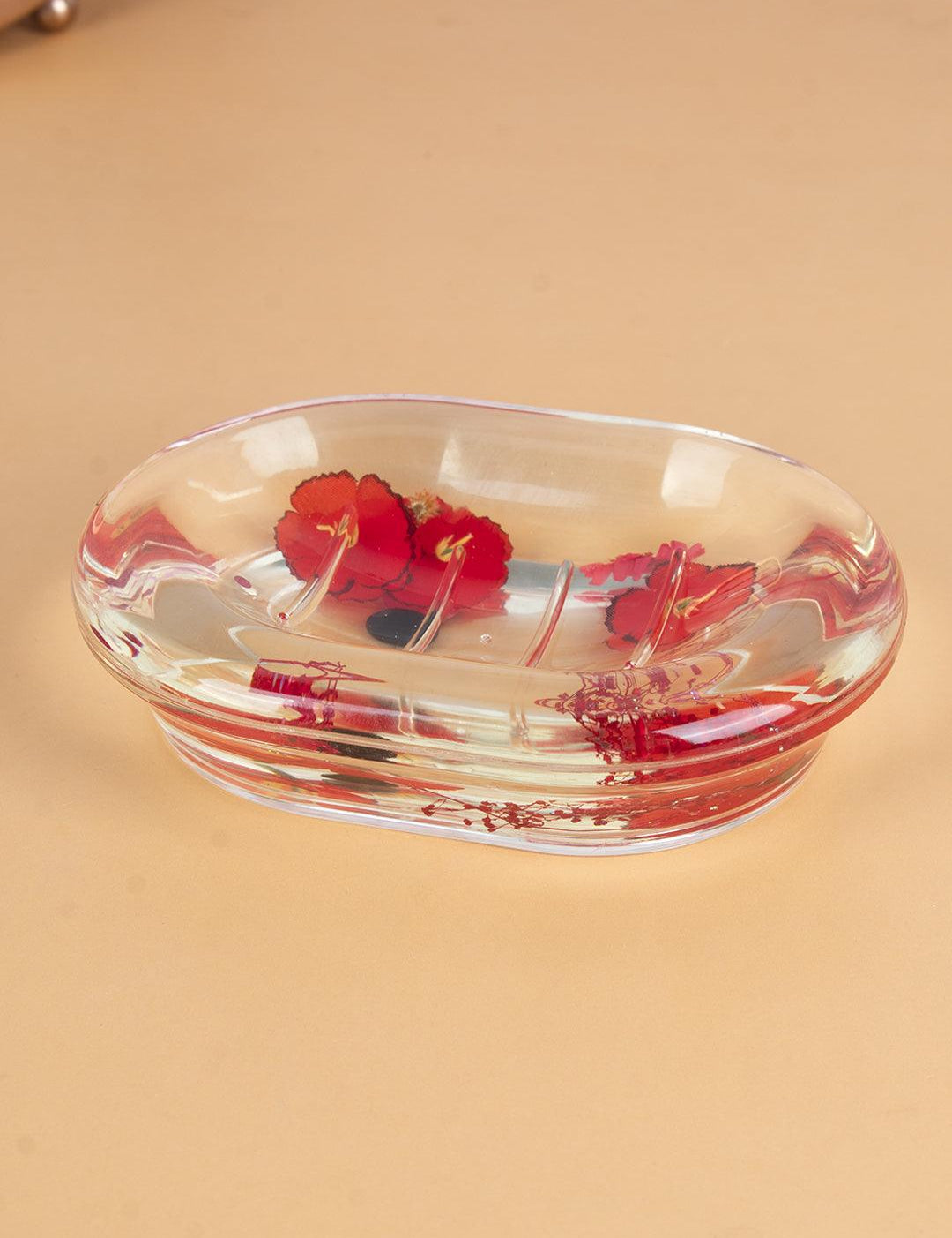 Soap Dish, Red, Plastic - MARKET 99