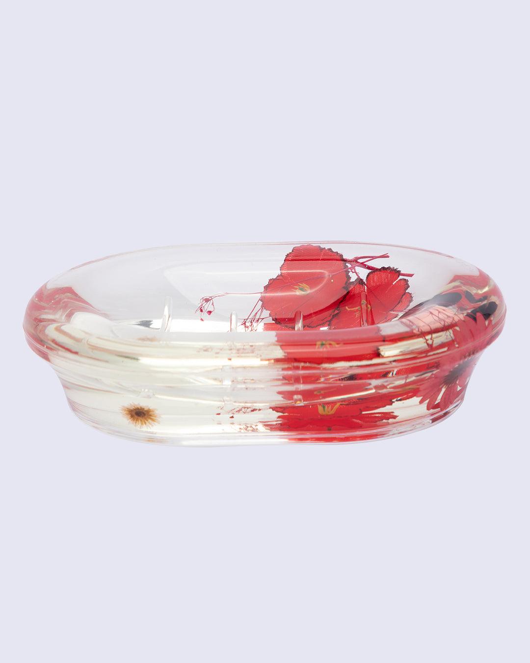 Soap Dish, Red, Plastic - MARKET 99