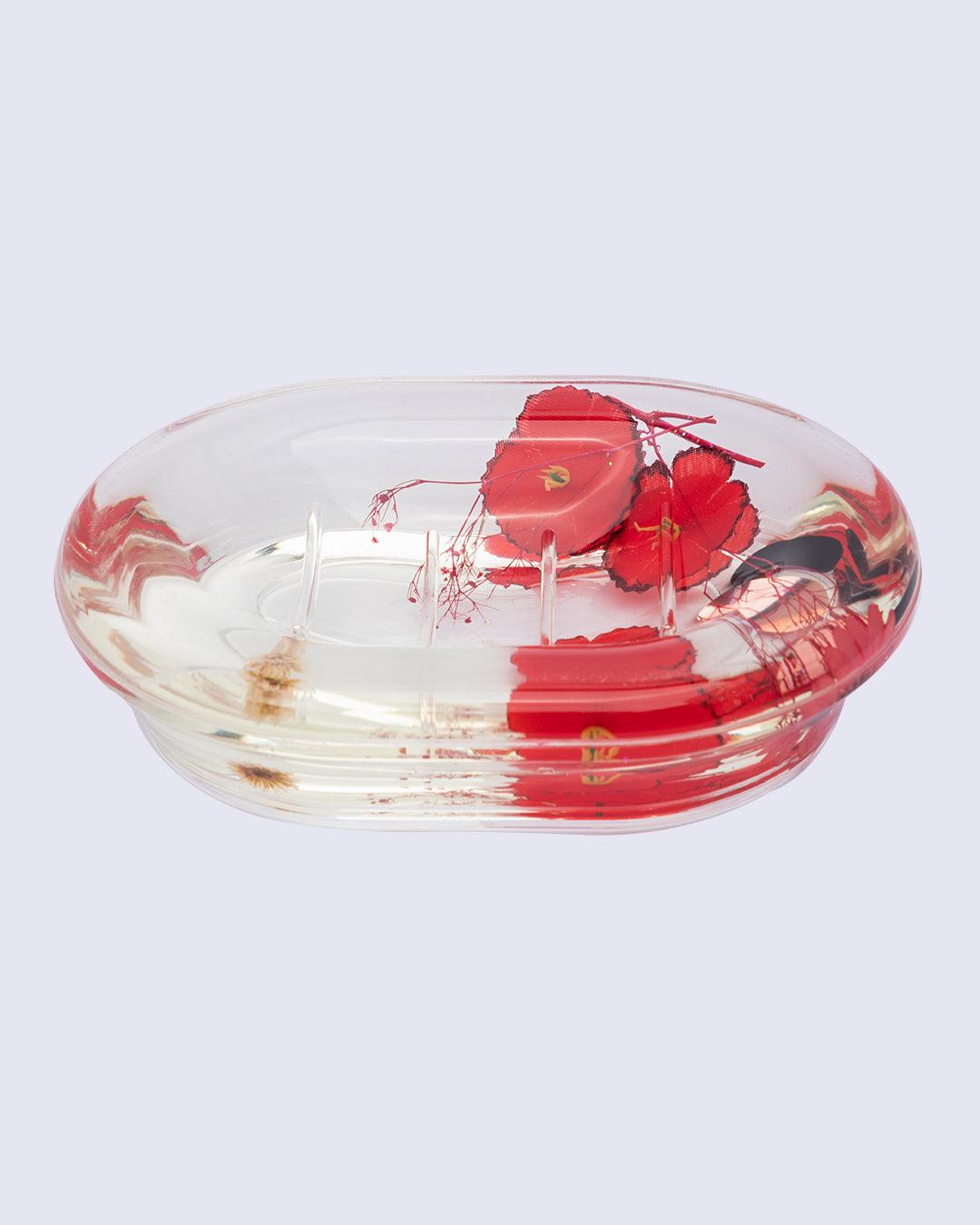 Soap Dish, Red, Plastic - MARKET 99