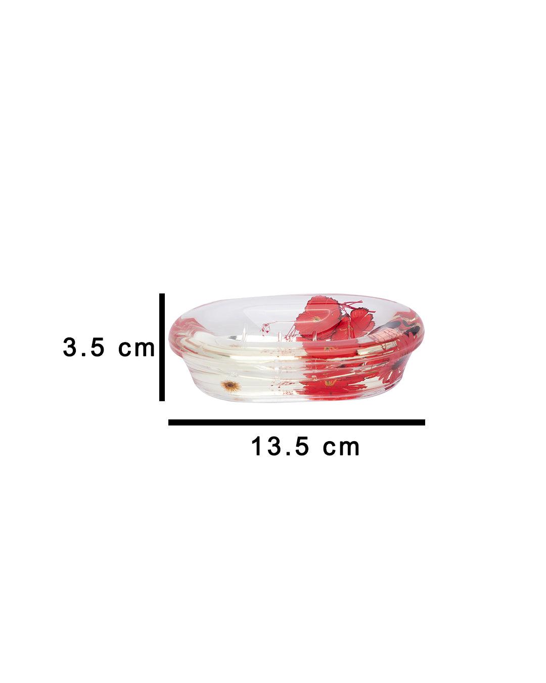 Soap Dish, Red, Plastic - MARKET 99