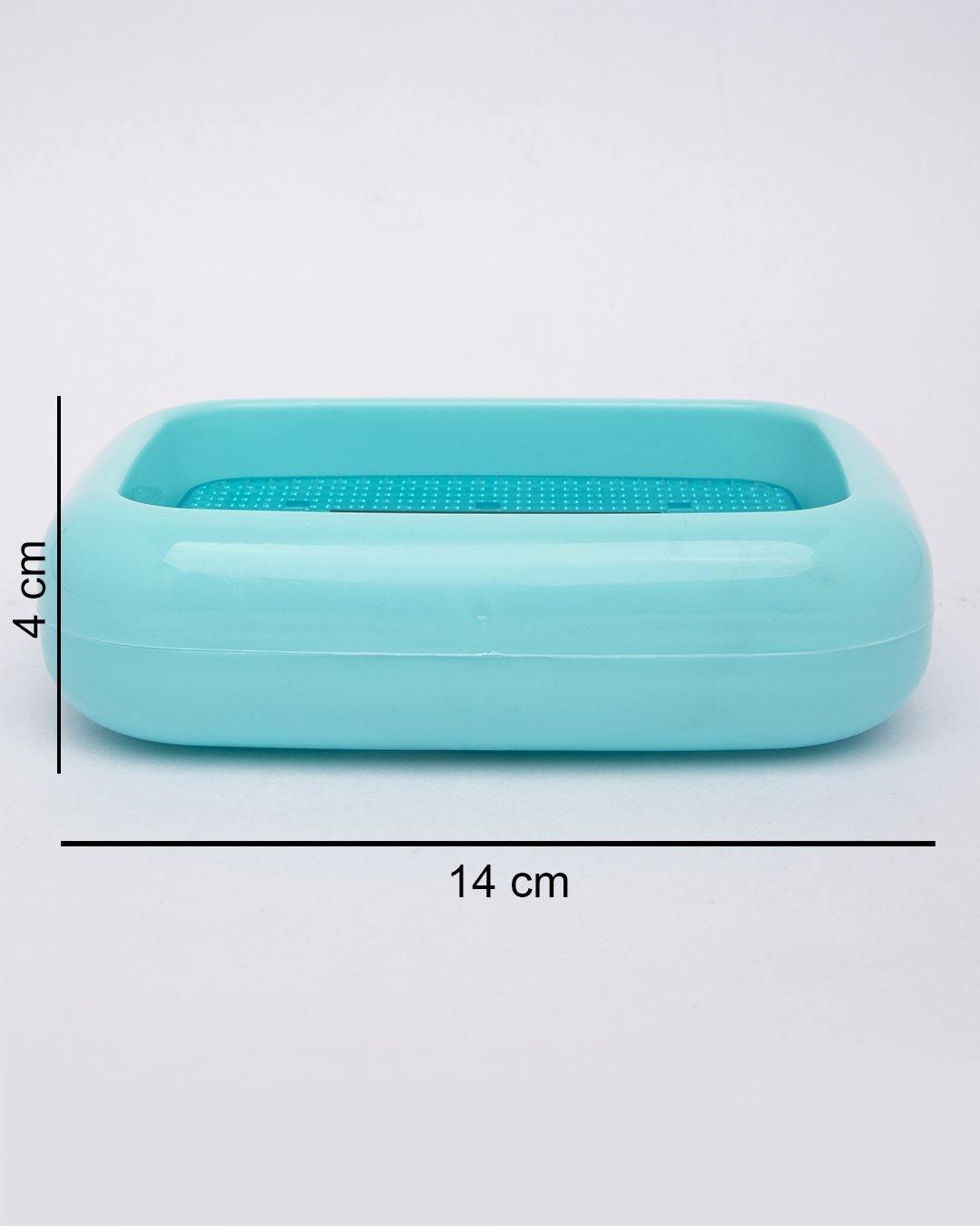 Soap Dish, Soap Holder, Blue, Plastic - MARKET 99