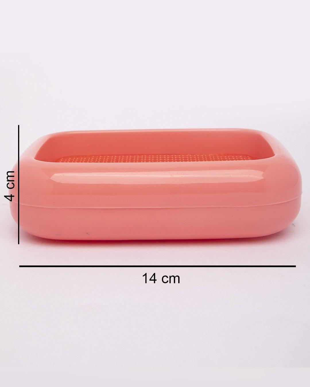 Soap Dish, Soap Holder, Red, Plastic - MARKET 99