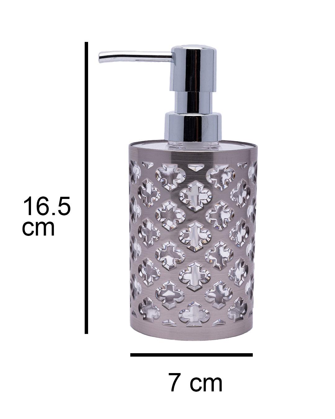 Soap Dispenser, Refillable & Reusable, Grey, Plastic, 350 mL - MARKET 99