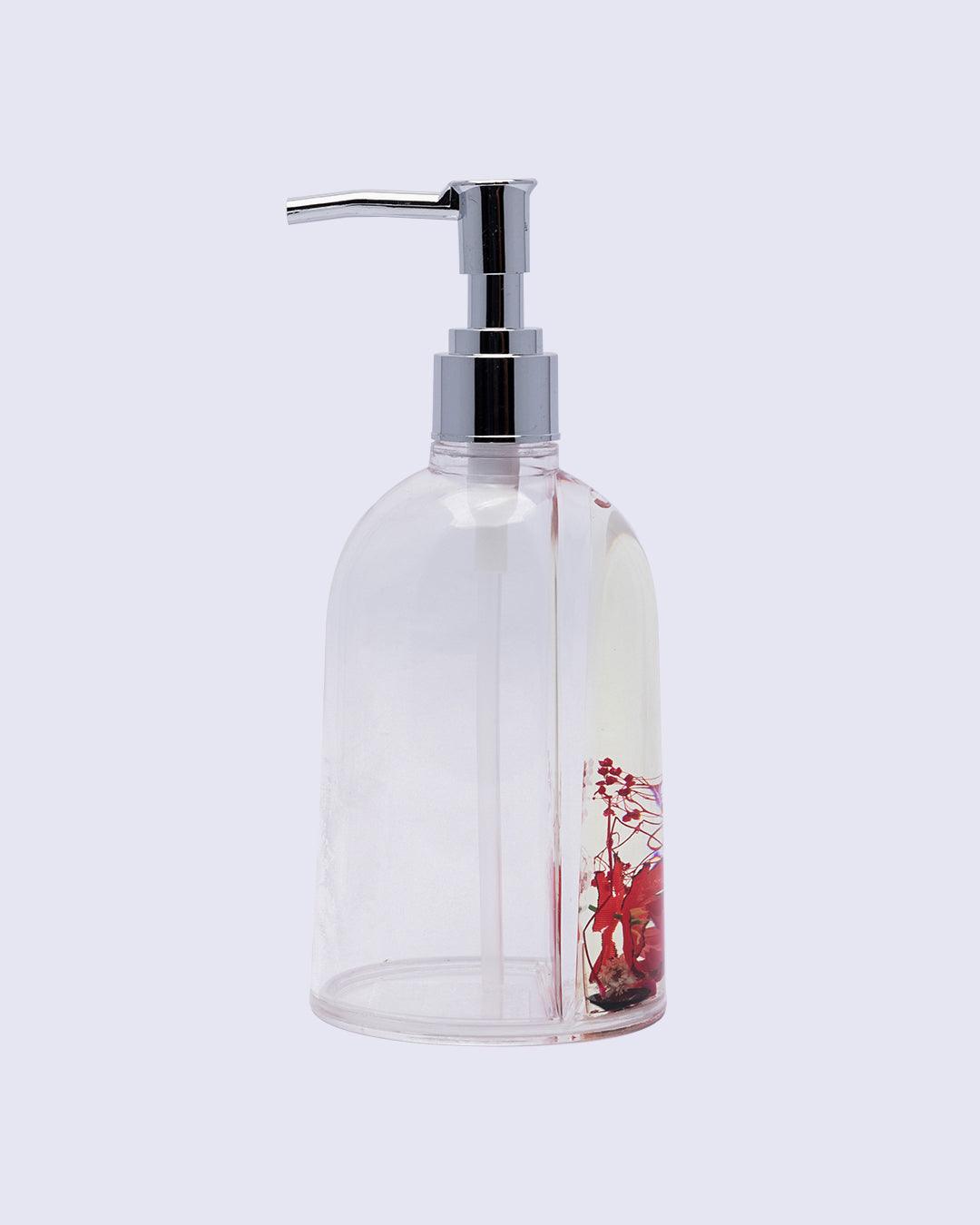 Soap Dispenser, Refillable & Reusable, Red, Plastic, 250 mL - MARKET 99
