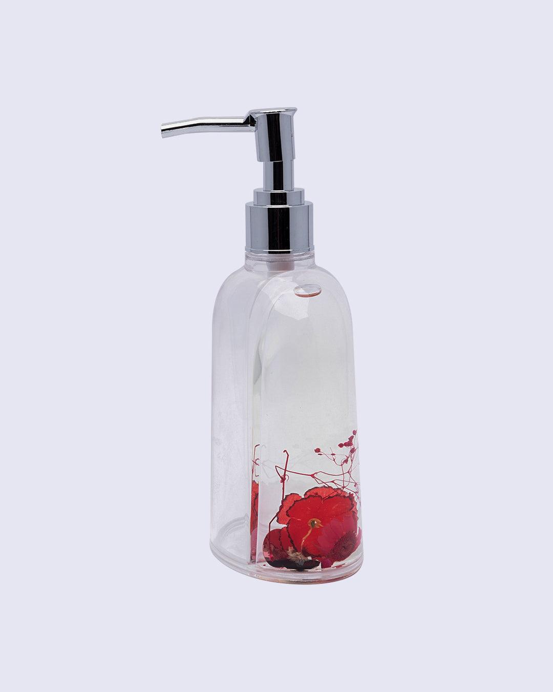 Soap Dispenser, Refillable & Reusable, Red, Plastic, 250 mL - MARKET 99