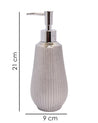 Soap Dispenser, Silver & Brown, Ceramic - MARKET 99