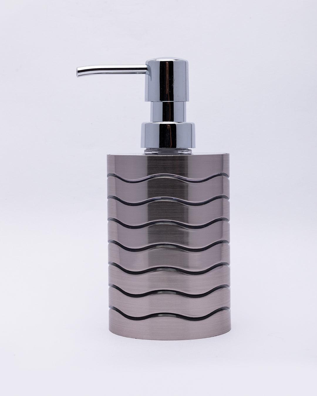 Soap Dispenser, Silver Colour, Plastic, 380 mL - MARKET 99