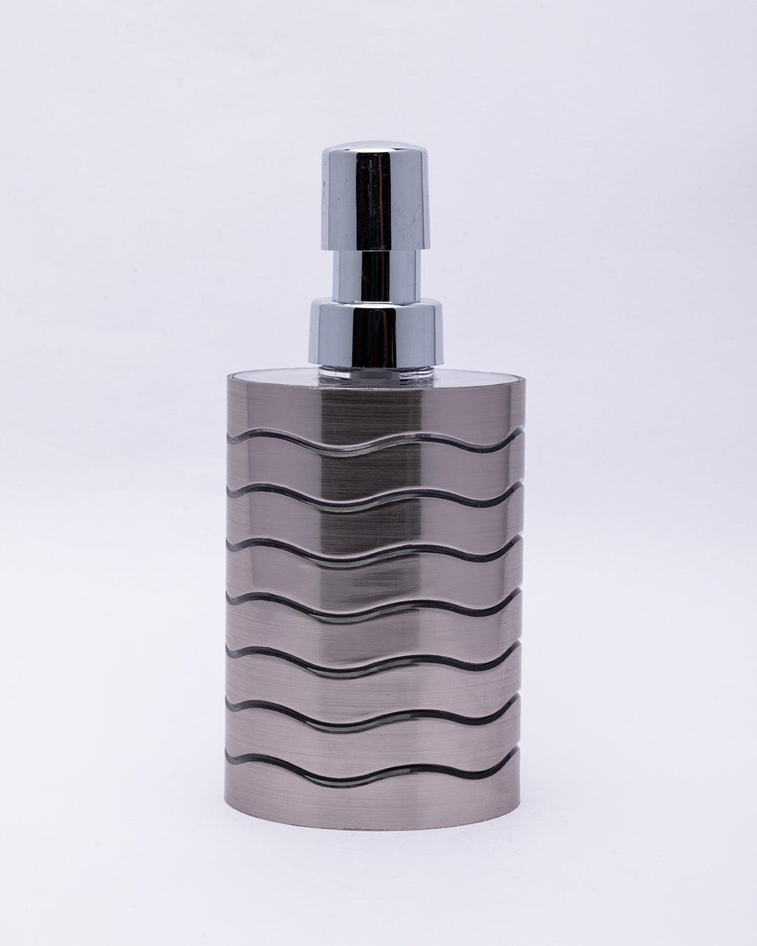 Soap Dispenser, Silver Colour, Plastic, 380 mL - MARKET 99