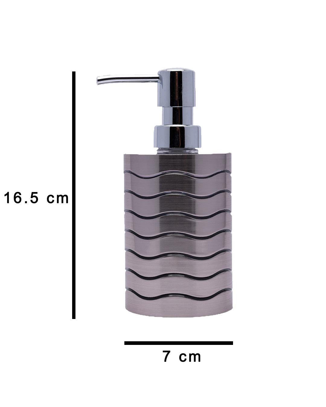 Soap Dispenser, Silver Colour, Plastic, 380 mL - MARKET 99