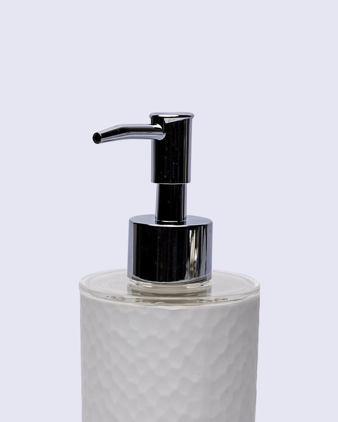 Soap Dispenser, White, Plastic, 390 mL - MARKET 99