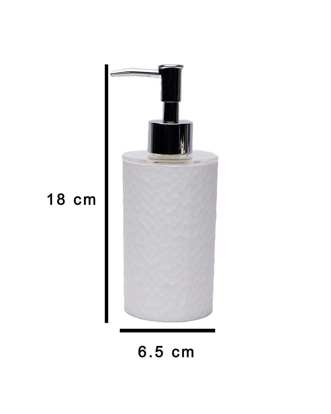 Soap Dispenser, White, Plastic, 390 mL - MARKET 99