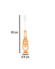 Soft Bristles Kid Compact Toothbrush with Doll Toy, Orange, Plastic - MARKET 99