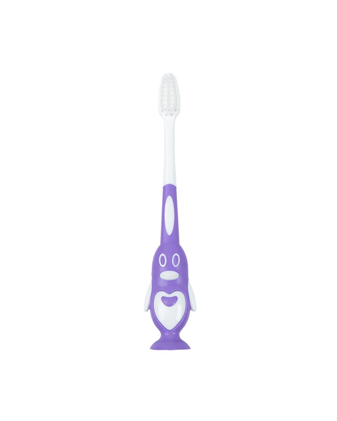 Soft Bristles Kid Compact Toothbrush with Doll Toy, Set, Violet, Plastic - MARKET 99