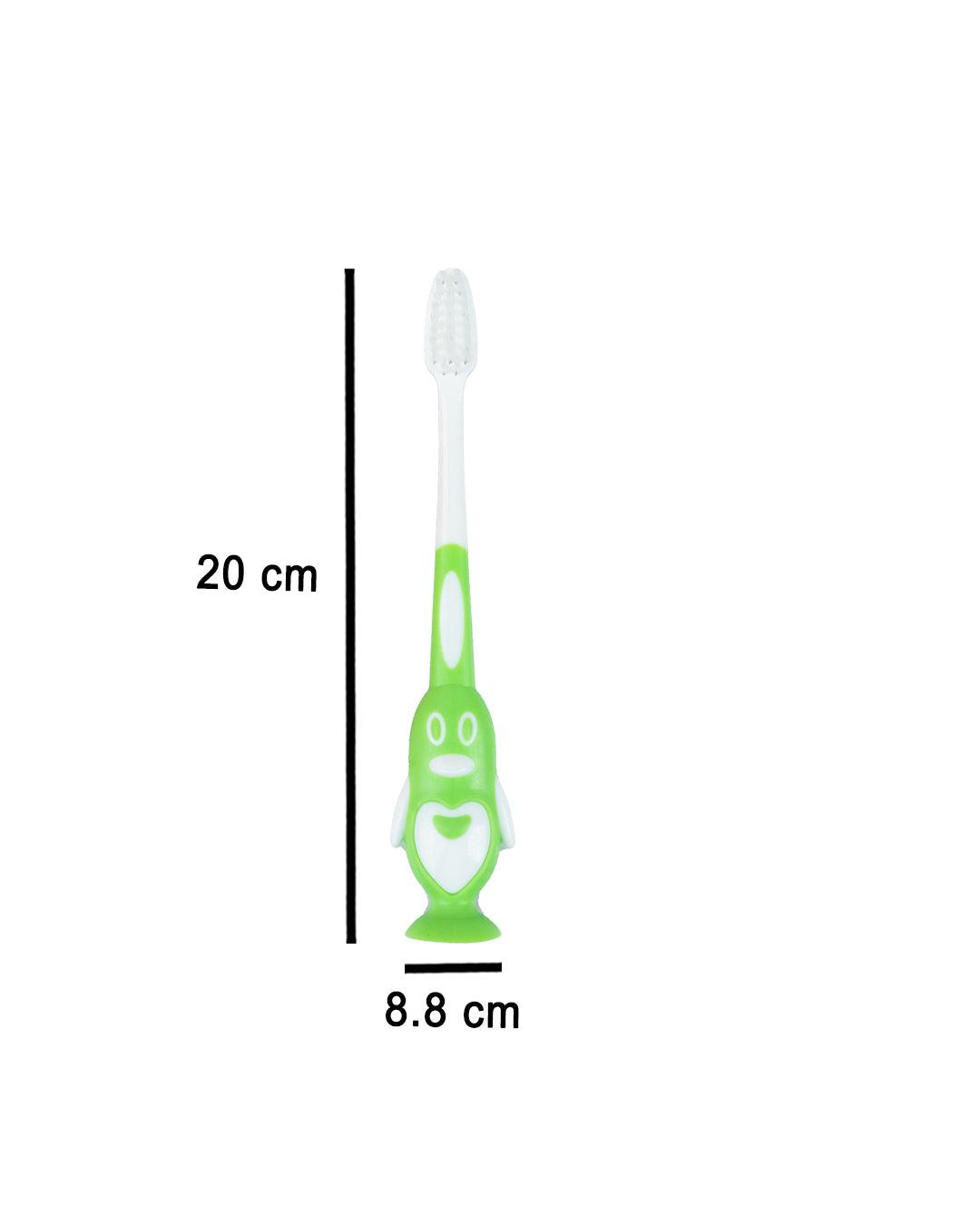 Soft Bristles Kid Toothbrush with Doll Toy, Green, Plastic - MARKET 99