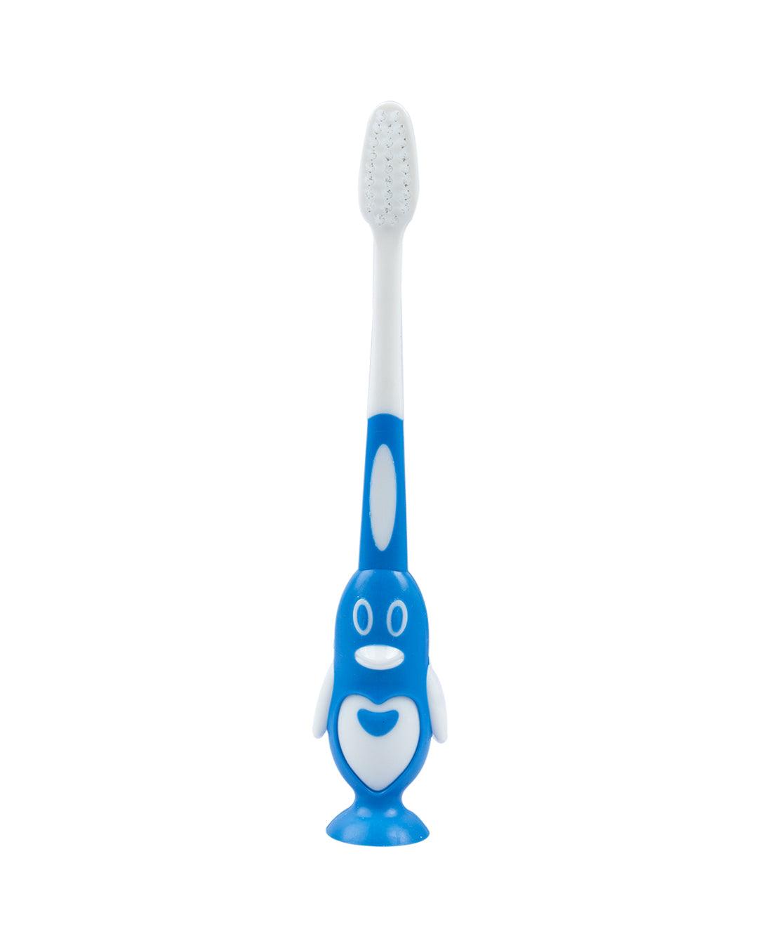 Soft Bristles Toothbrush with Baby Toy for Kids, Blue, Plastic - MARKET 99
