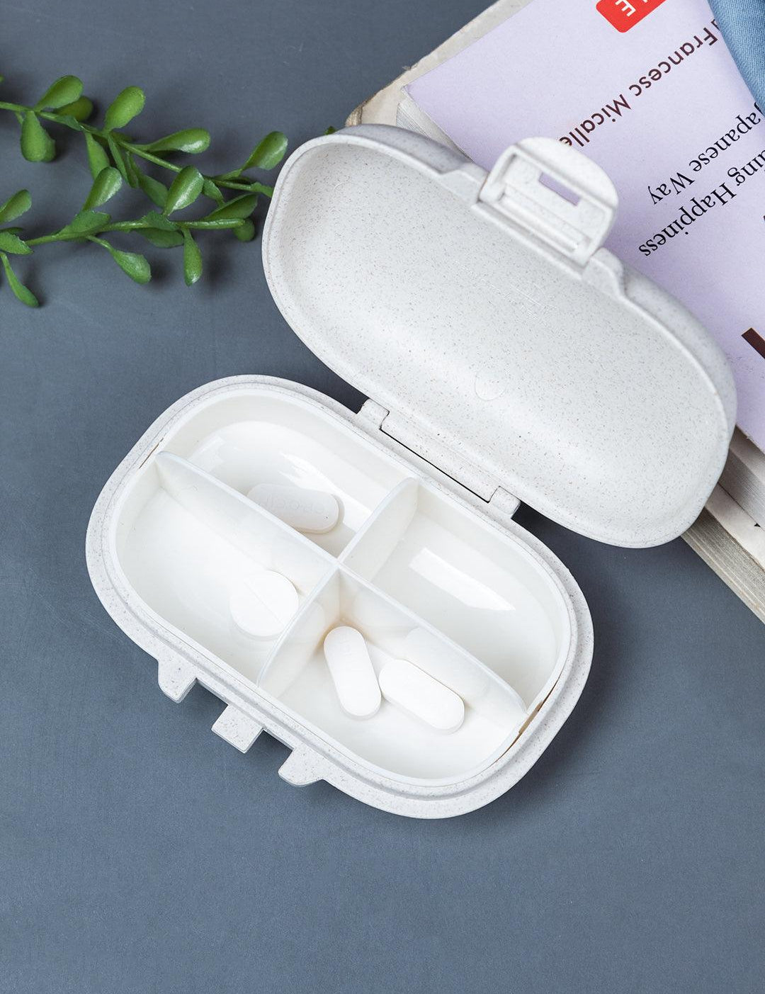 Solid Grey Plastic Pill Box