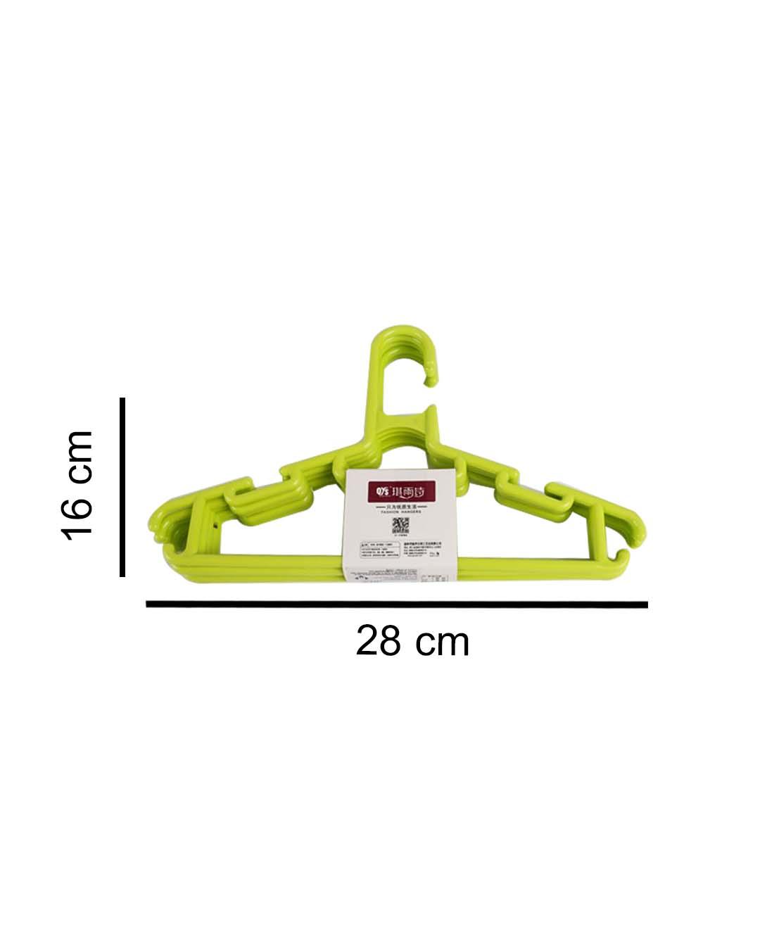Solid Hangers, Green, Plastic, Set of 5 - MARKET 99 – MARKET99