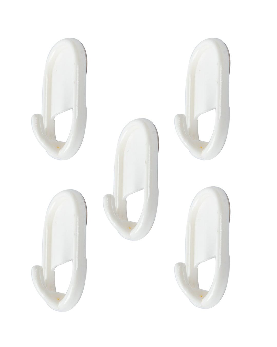 Solid Sticky Hook Bar, Self Adhesive Bar,, White, Plastic - MARKET 99