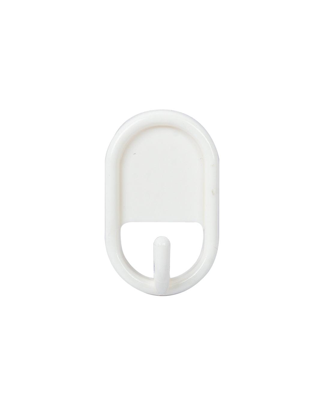 Solid Sticky Hook Bar, Self Adhesive Bar,, White, Plastic - MARKET 99