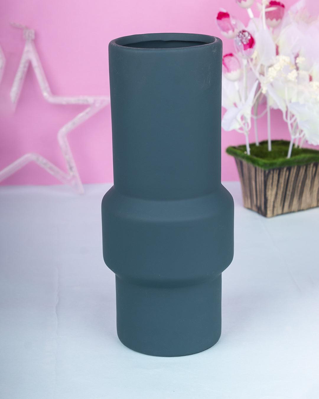 Solid Vase, Deep Sea Green, Ceramic - MARKET 99