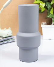 Solid Vase, Grey, Ceramic - MARKET 99