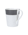 "Soot & White" Dual Glazed Diamond Textured Ceramic Tea, Milk & Coffee Mug (Matte Finish, 250mL) - MARKET 99