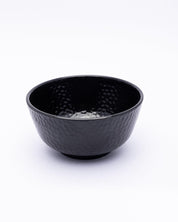 Soup Bowl, Hammered, Melamine, Black, Set of 6 - MARKET 99