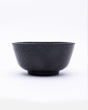 Soup Bowl, Hammered, Melamine, Black, Set of 6 - MARKET 99