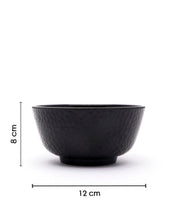 Soup Bowl, Hammered, Melamine, Black, Set of 6 - MARKET 99