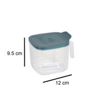 Spice Box with Lid & 2 Spoon, Deep Sea Green, Plastic - MARKET 99