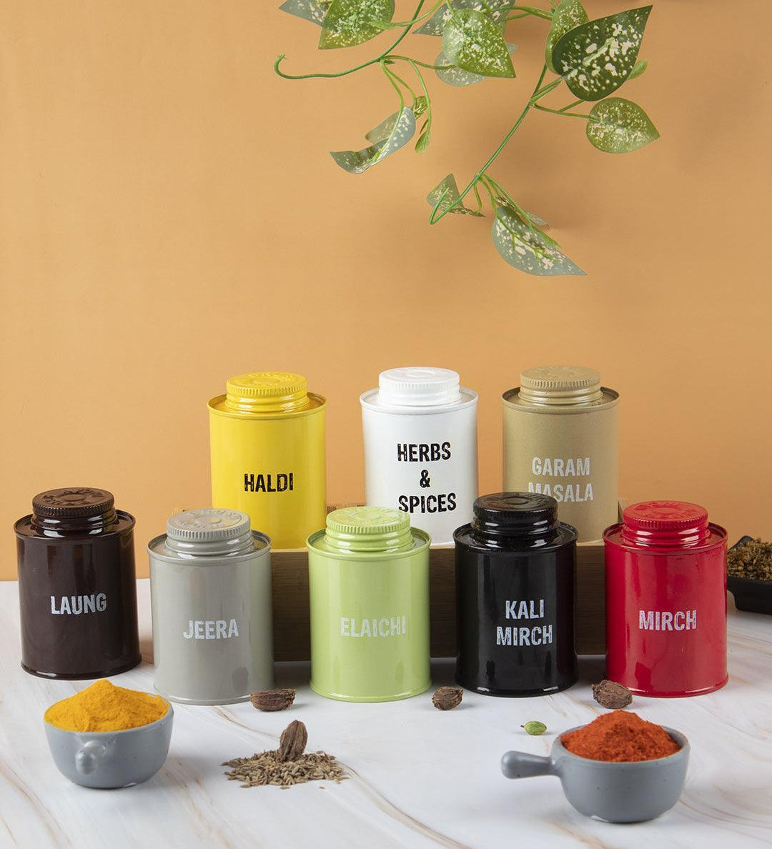 Spice Jar Set Of 8 (Each 250 Ml) - MARKET 99