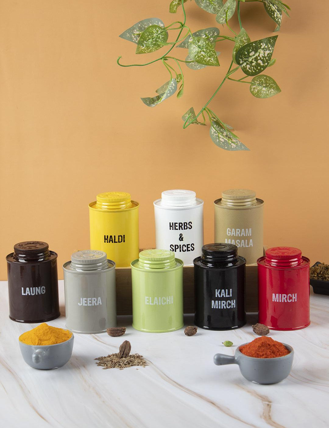 Spice Jar Set Of 8 (Each 250 Ml) - MARKET 99