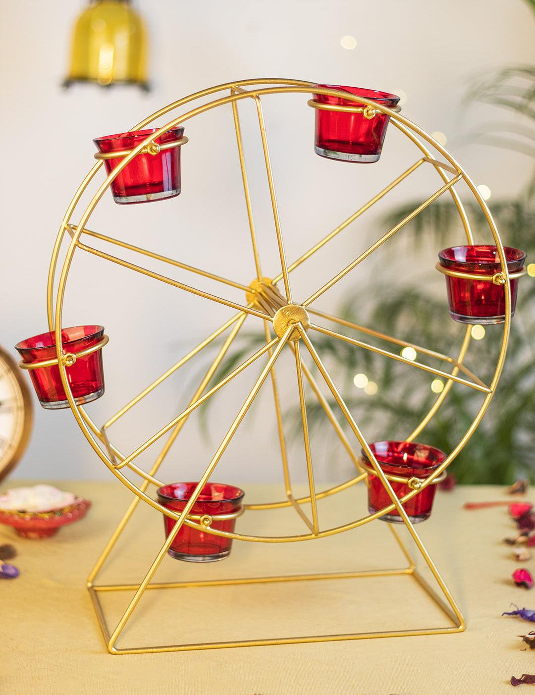 Diwali Decoration Item WHEEL T- LITE HOLDER