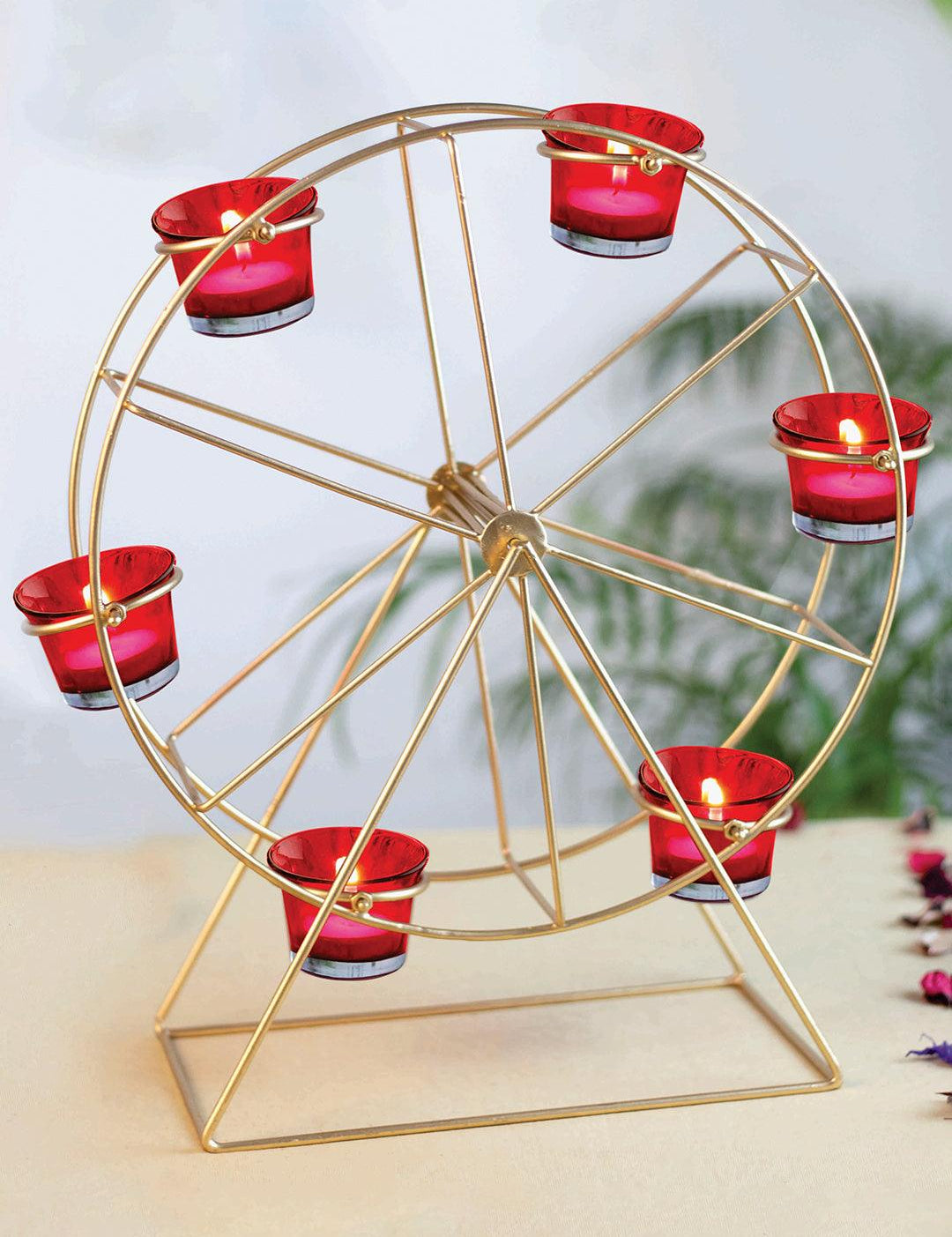 Diwali Decoration Item WHEEL T- LITE HOLDER