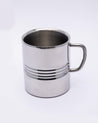 Stainless Steel Coffee Mugs, Wall Comfortable Wider Handle, Metal Coffee Mugs, Teacups, Silver, Stainless Steel, Set of 2, 300 mL - MARKET 99