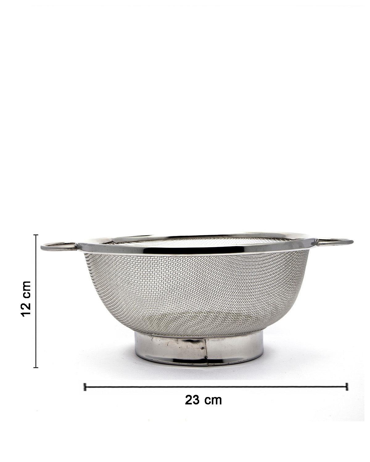 Stainless Steel Colander, Precision Pierced Strainer For Pasta, Rice, & Fruits, Wide Rim & Handles, Steaming, Draining & Rinsing, Silver, Stainless Steel - MARKET 99