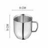 Stainless Steel Mugs, Tea & Coffee Mugs, Silver, Stainless Steel, Set of 2 - MARKET 99