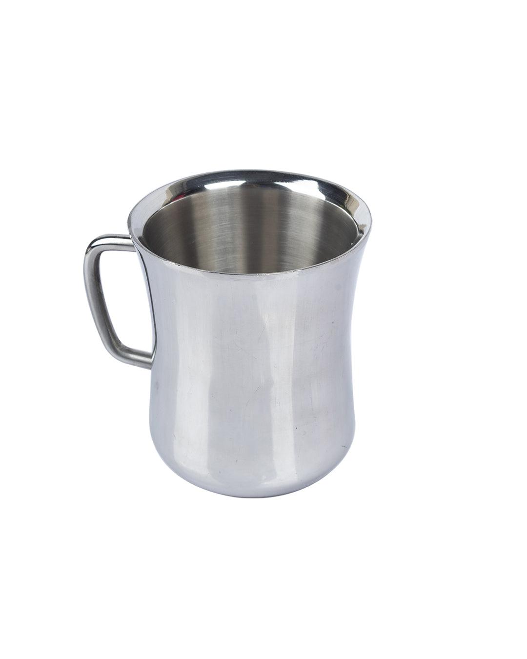 Stainless Steel Solid Tea & Coffee Mugs ( Set Of 2, 300 mL, Silver Colour ) - MARKET 99