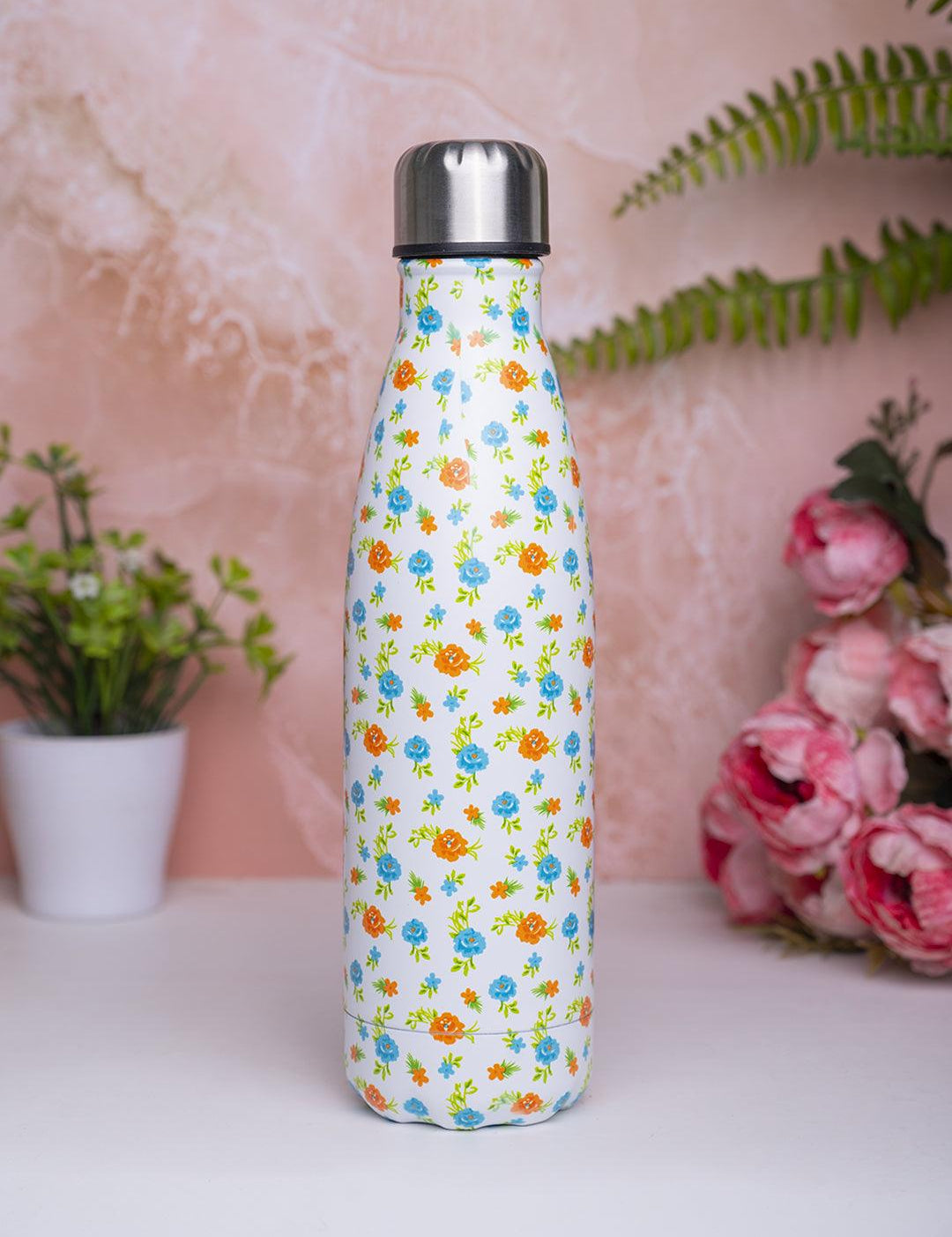 Stainless Steel Water Bottle - 500ml, Multicolour - MARKET 99