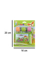 Stamp Roller Set, Stamps & Ink Pad, Green, Plastic & TPR - MARKET 99
