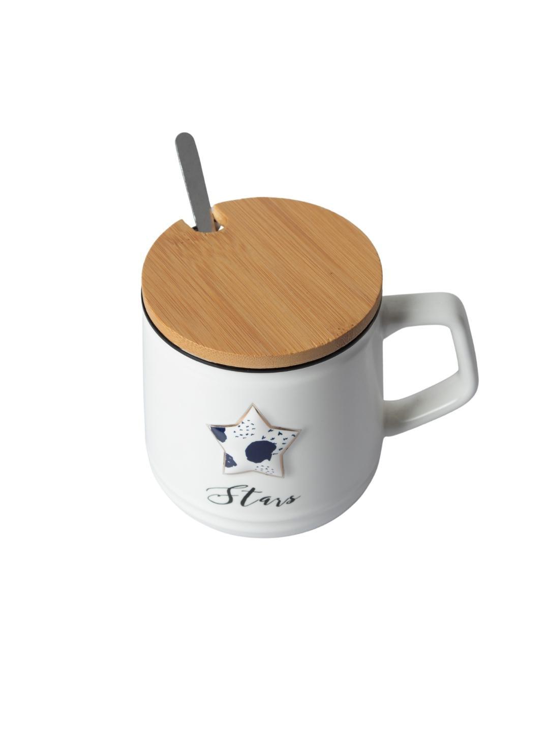 MILK Coffee Mug With Lid - 450mL, Mixing Spoon – MARKET 99