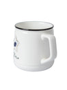 Star Ceramic Coffee Mug With Lid - 350 ml, Stirring Spoon