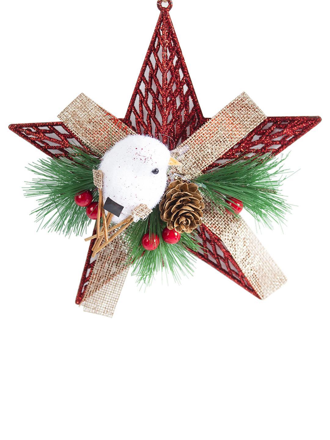 Star With White Bird - Christmas Hanging - Star With White Bird - MARKET 99