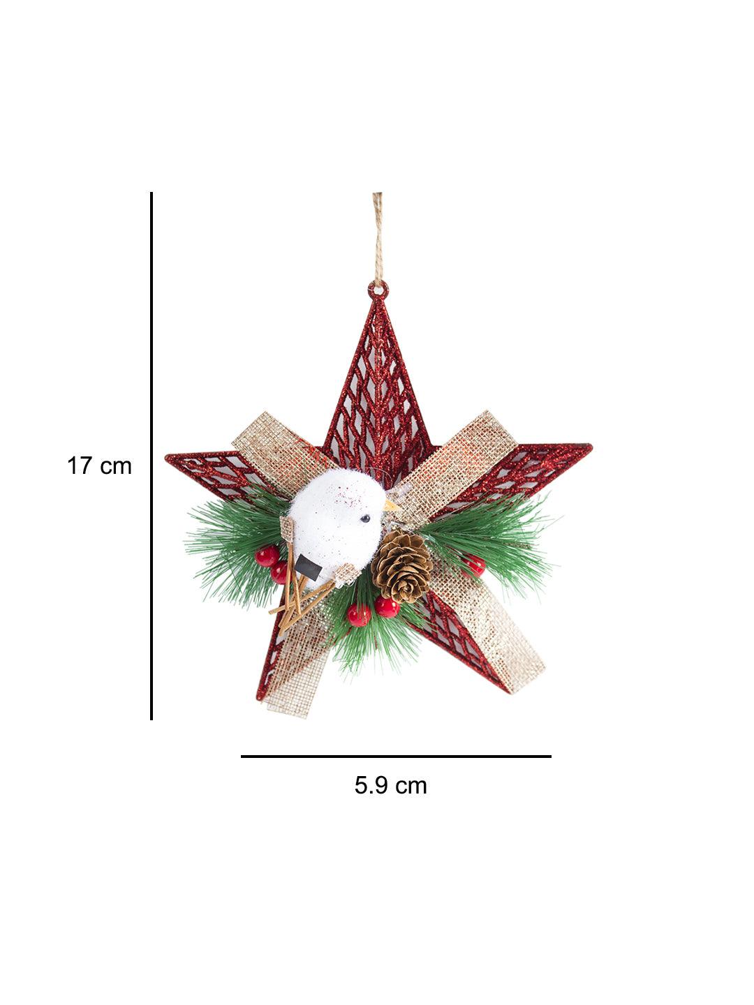 Star With White Bird - Christmas Hanging - Star With White Bird - MARKET 99