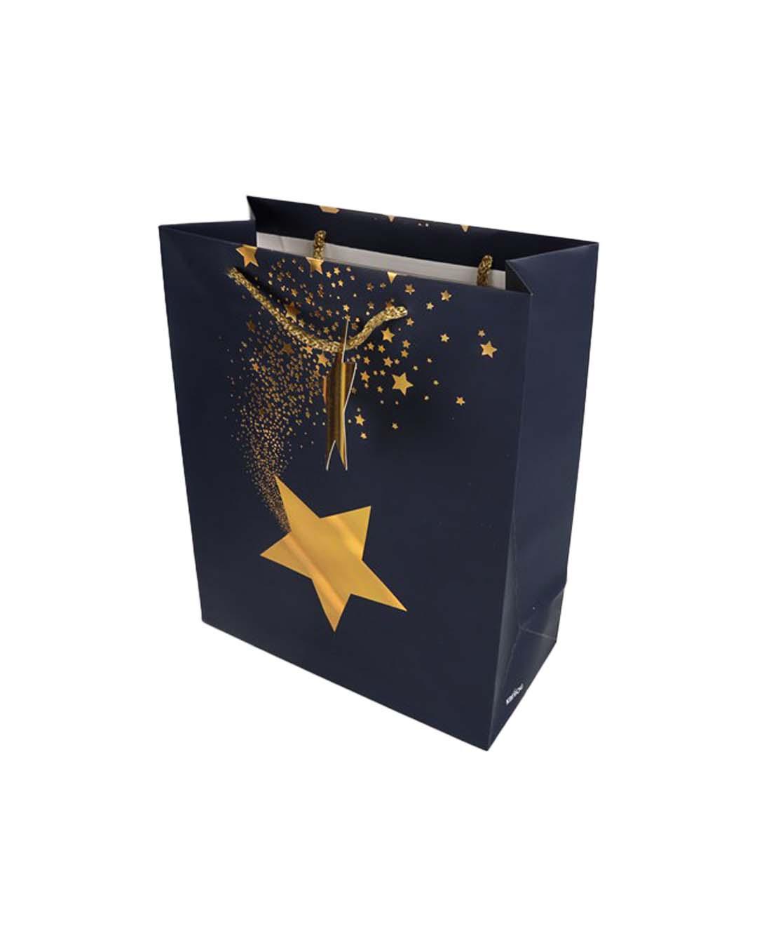 Stardust Gift Bag, Large, Navy Blue, Paper, Set of 3 - MARKET 99