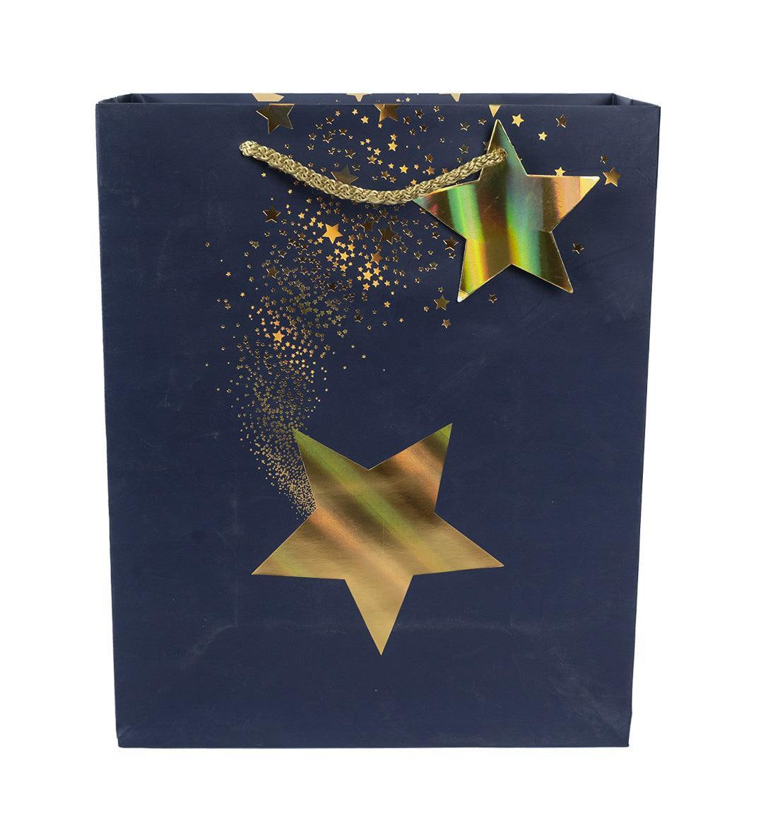 Stardust Gift Bag, Medium, Navy Blue, Paper, Set of 3 - MARKET 99