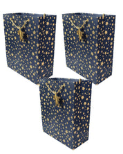 Starry Gift Bag, Medium, Navy Blue, Paper, Set of 3 - MARKET 99