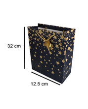 Starry Gift Bag, Medium, Navy Blue, Paper, Set of 3 - MARKET 99