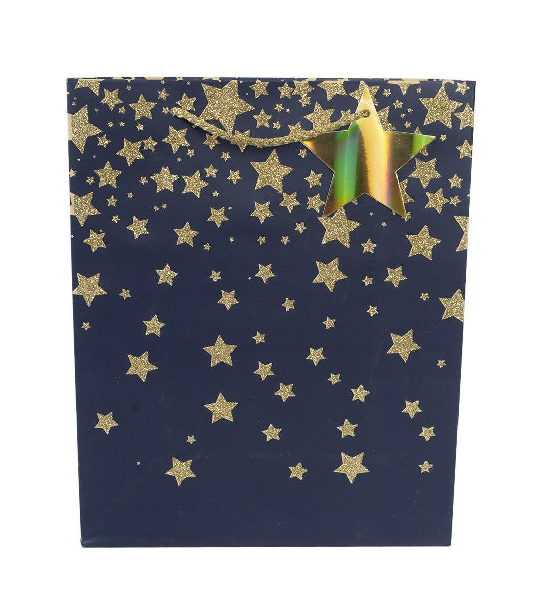 Starry Gift Bag, Small, Navy Blue, Paper, Set of 3 - MARKET 99
