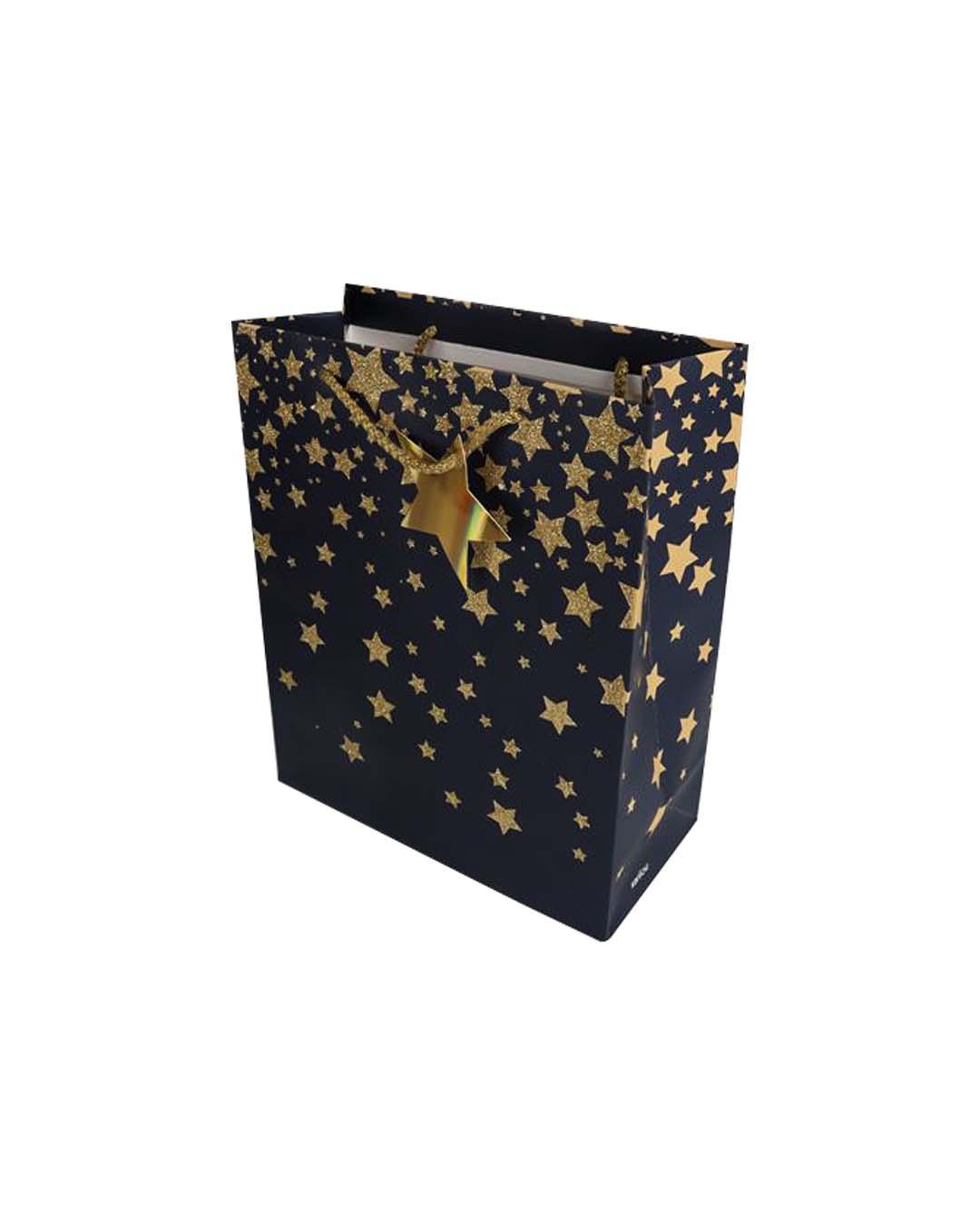 Starry Gift Bag, Small, Navy Blue, Paper, Set of 3 - MARKET 99